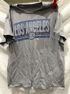 Los Angeles Graphic Tee - Gray and Blue Men’s Shirt